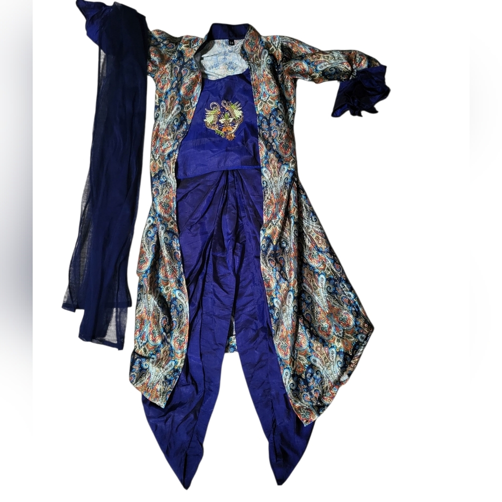 Elegant Pakistani Outfit In Blue